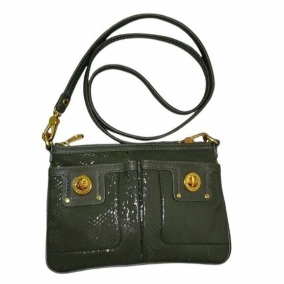 Marc Jacobs Leather Bag Crossbody Gray Satchel Handbag Shoulder WOMAN'S WOMEN'S - Picture 15 of 16